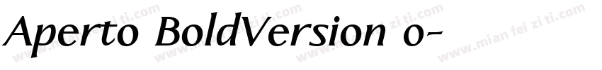 Aperto BoldVersion 0字体转换